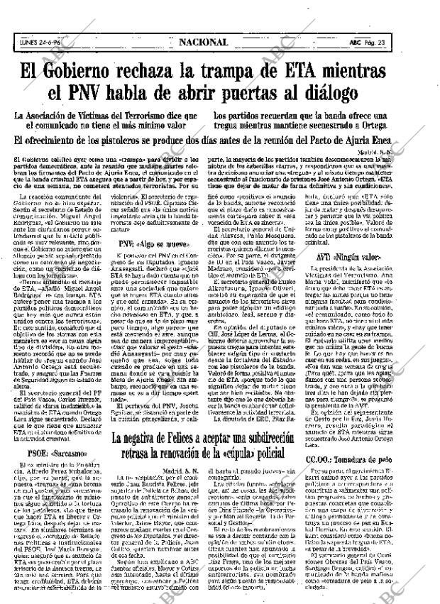 ABC MADRID 24-06-1996 página 23