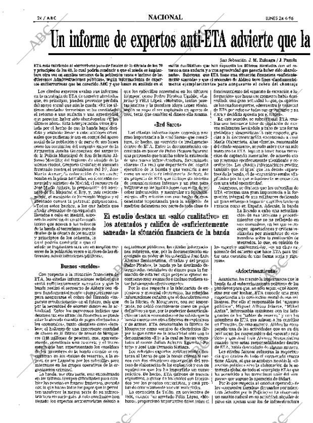 ABC MADRID 24-06-1996 página 24