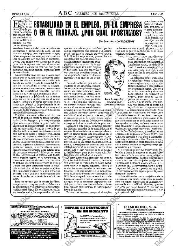 ABC MADRID 24-06-1996 página 43