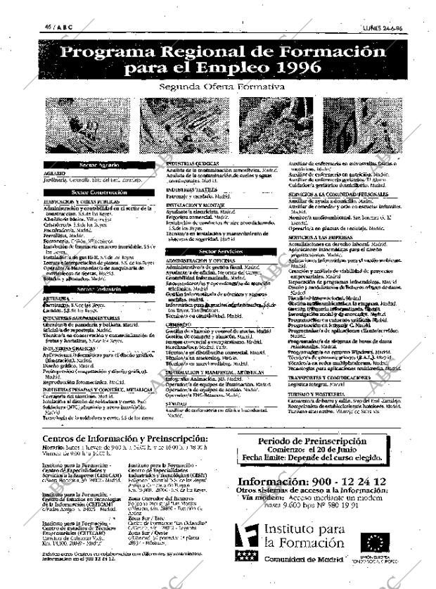 ABC MADRID 24-06-1996 página 46