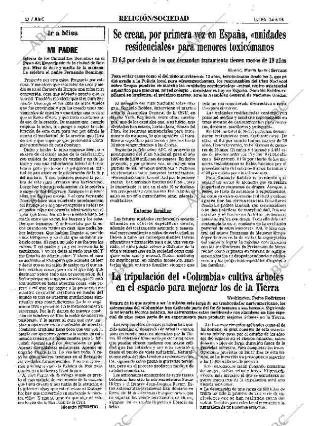 ABC MADRID 24-06-1996 página 62