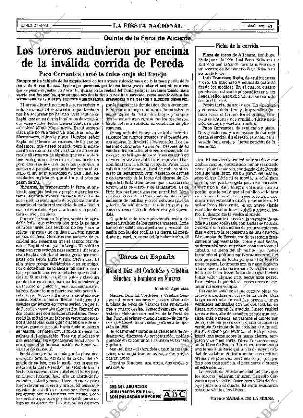 ABC MADRID 24-06-1996 página 63