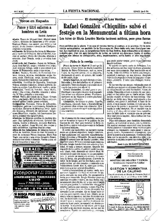 ABC MADRID 24-06-1996 página 64