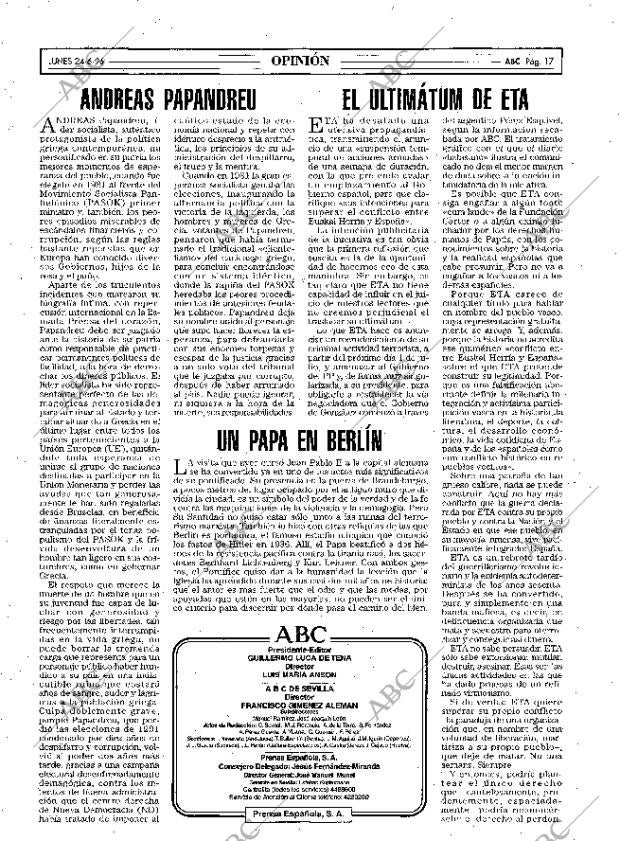 ABC SEVILLA 24-06-1996 página 17