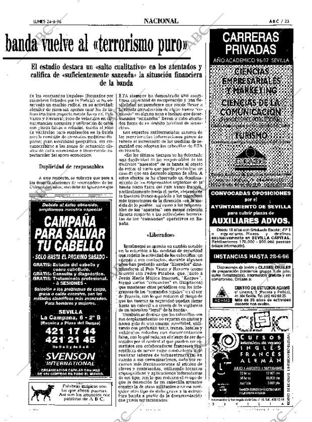 ABC SEVILLA 24-06-1996 página 23