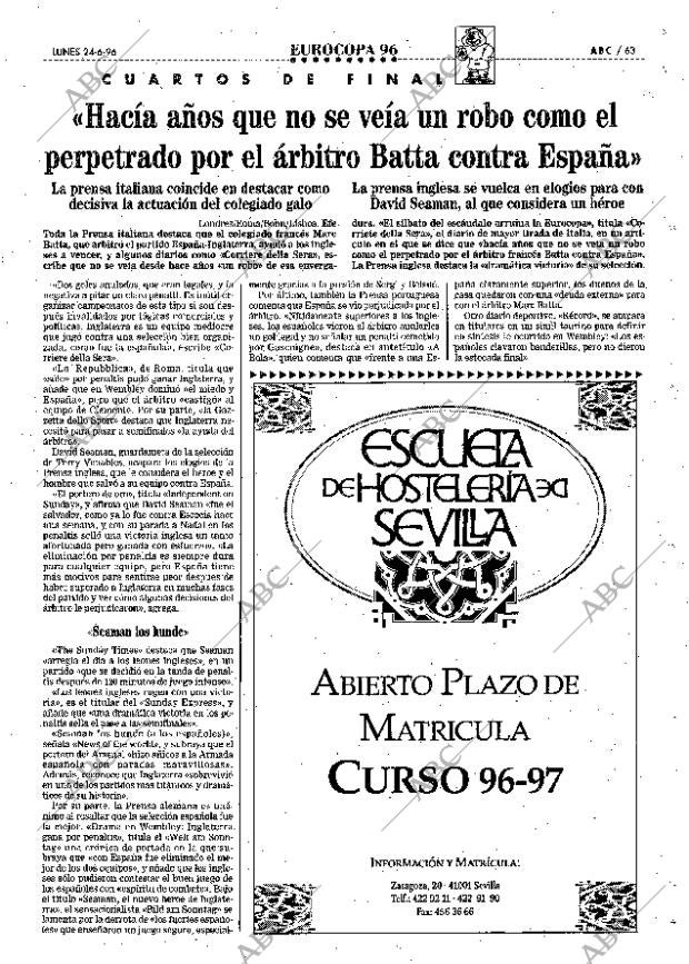 ABC SEVILLA 24-06-1996 página 63
