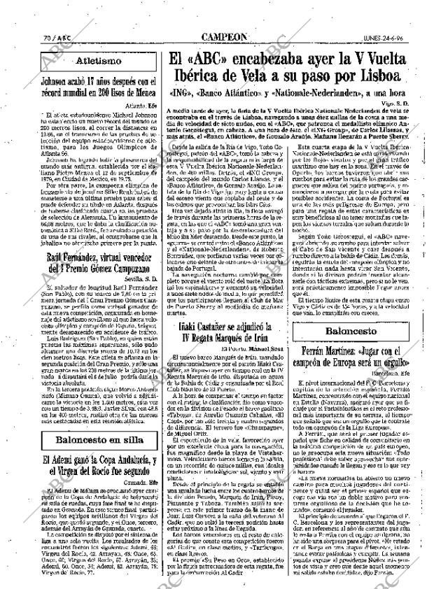 ABC SEVILLA 24-06-1996 página 70