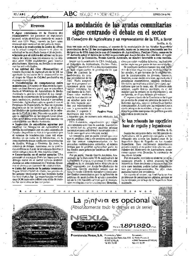 ABC SEVILLA 24-06-1996 página 92