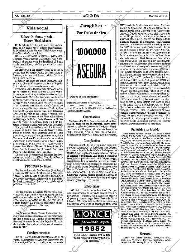 ABC MADRID 25-06-1996 página 62