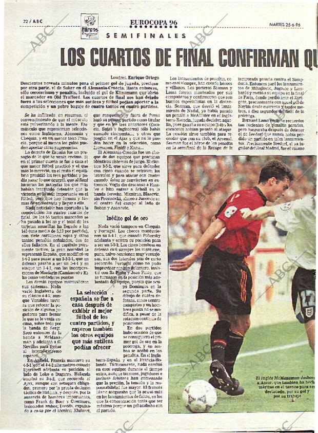 ABC MADRID 25-06-1996 página 72