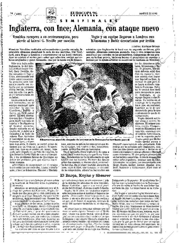 ABC MADRID 25-06-1996 página 74