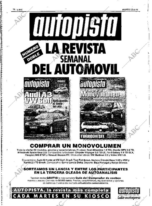 ABC MADRID 25-06-1996 página 76