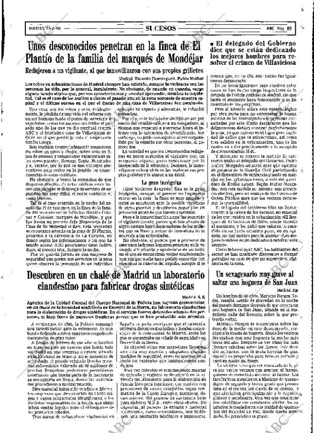 ABC MADRID 25-06-1996 página 85