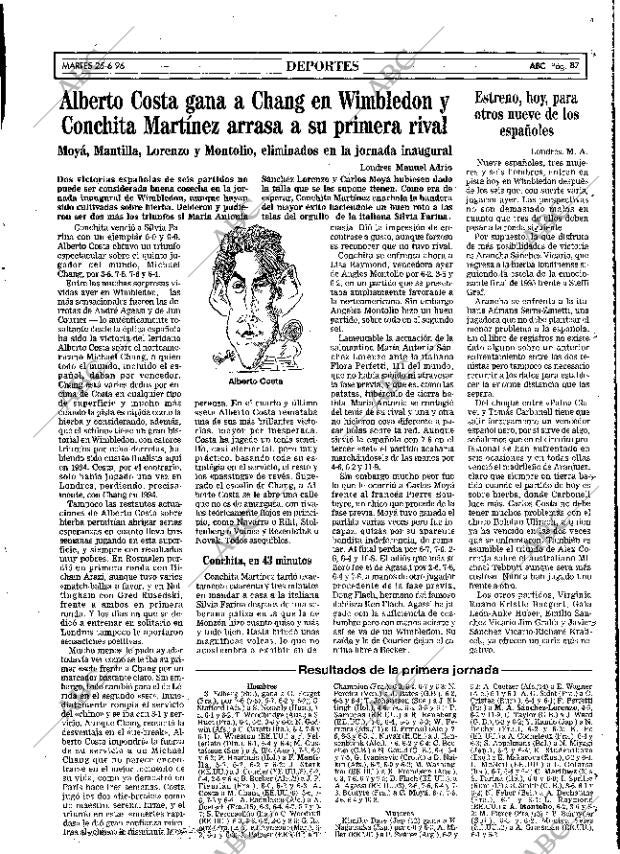 ABC MADRID 25-06-1996 página 87