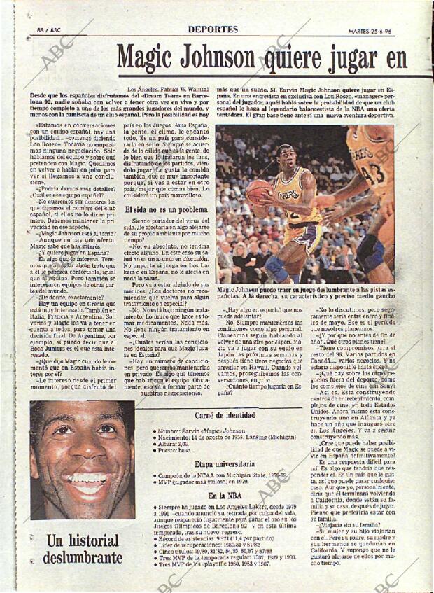 ABC MADRID 25-06-1996 página 88