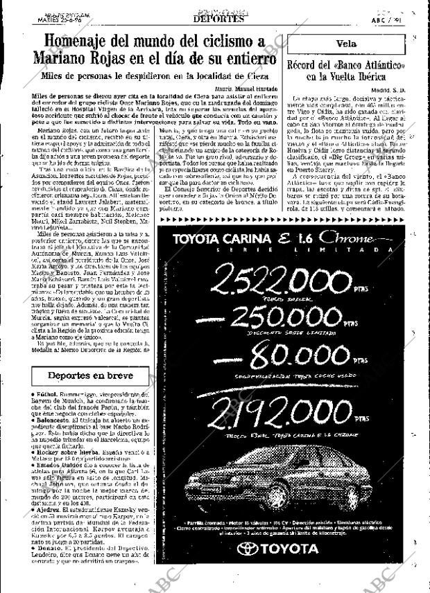 ABC MADRID 25-06-1996 página 91