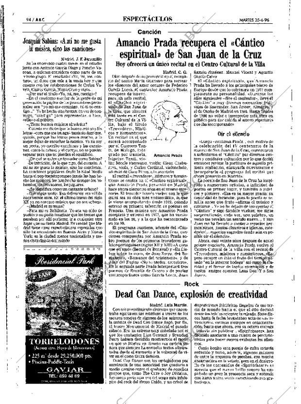ABC MADRID 25-06-1996 página 94