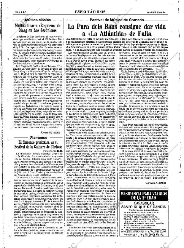 ABC MADRID 25-06-1996 página 96