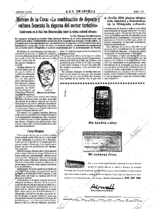 ABC SEVILLA 25-06-1996 página 47