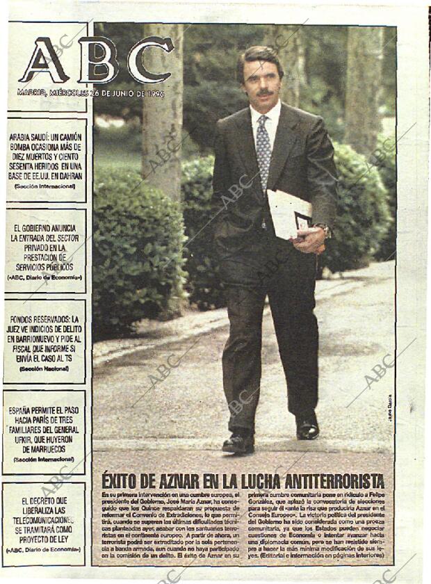 ABC MADRID 26-06-1996 página 1