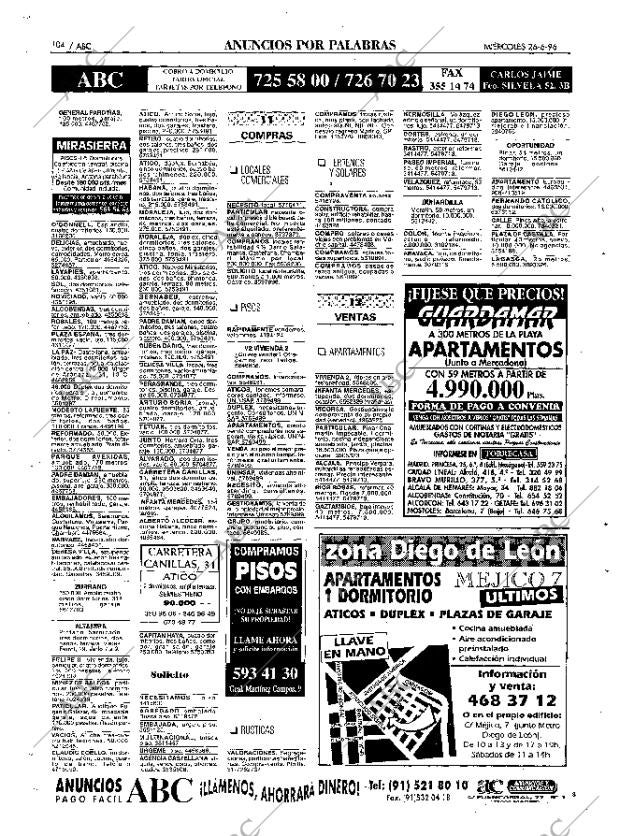 ABC MADRID 26-06-1996 página 104