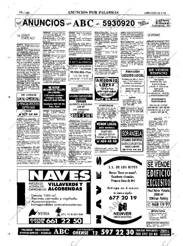 ABC MADRID 26-06-1996 página 108