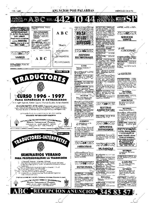 ABC MADRID 26-06-1996 página 118