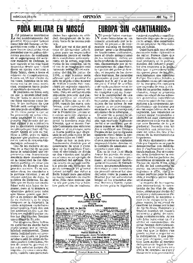 ABC MADRID 26-06-1996 página 19