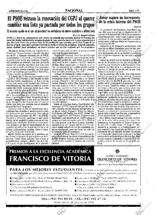 ABC MADRID 26-06-1996 página 27