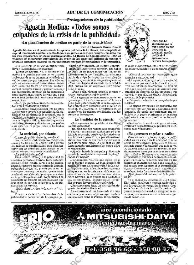 ABC MADRID 26-06-1996 página 61