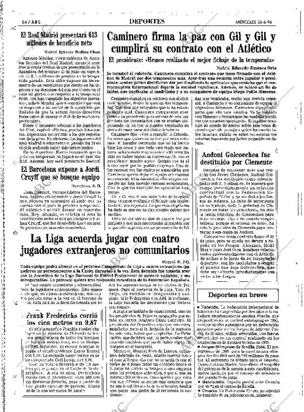 ABC MADRID 26-06-1996 página 84