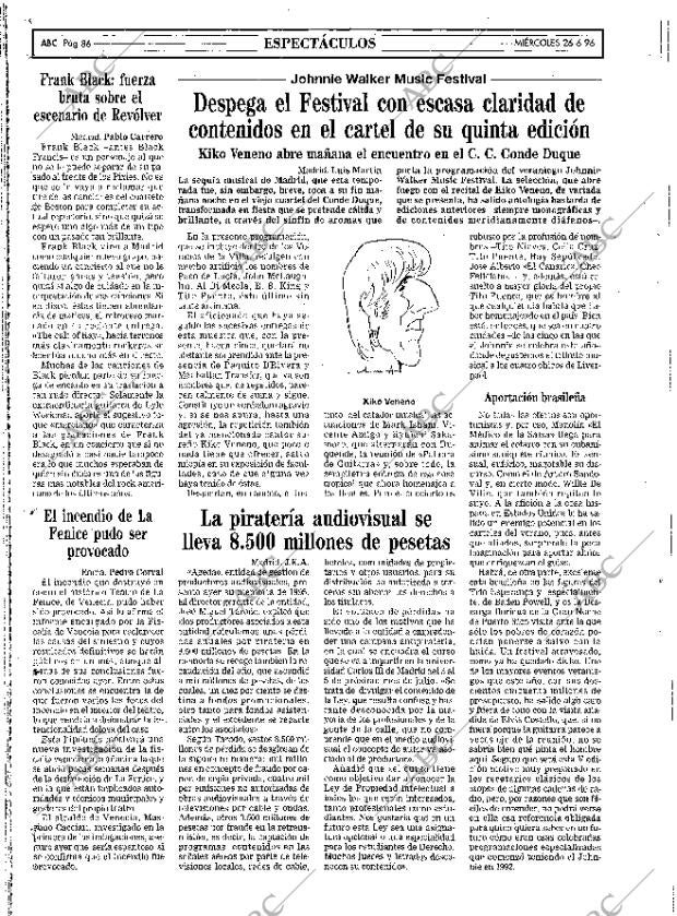 ABC MADRID 26-06-1996 página 86