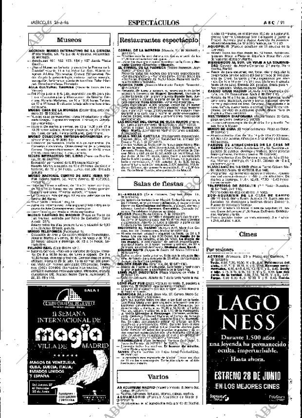 ABC MADRID 26-06-1996 página 91