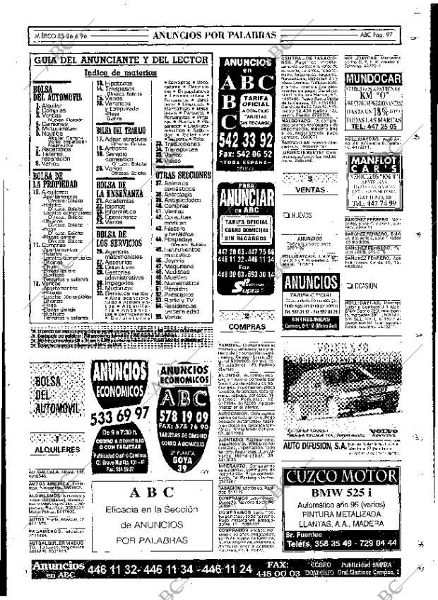 ABC MADRID 26-06-1996 página 97