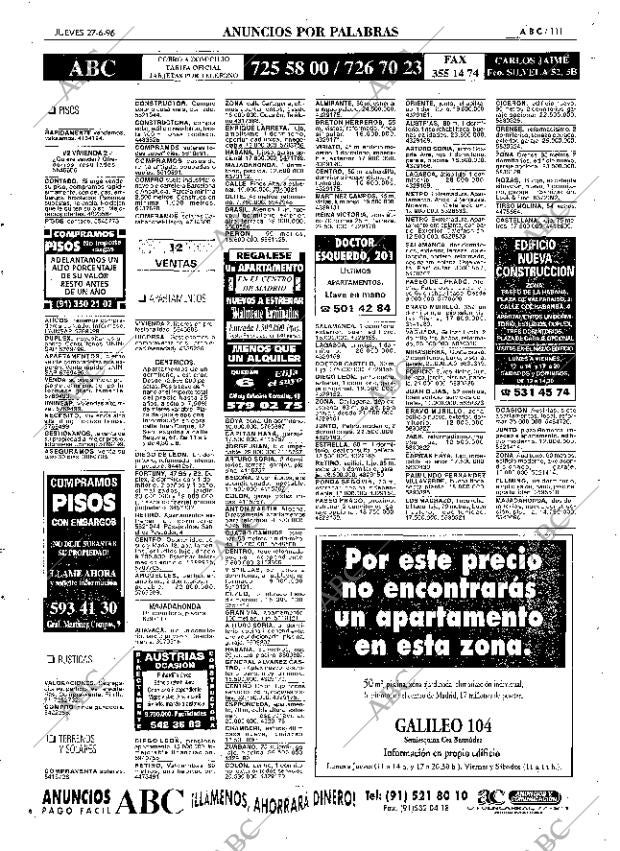 ABC MADRID 27-06-1996 página 111