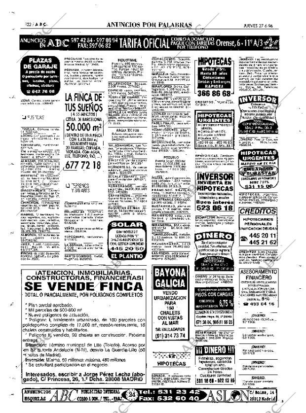 ABC MADRID 27-06-1996 página 122