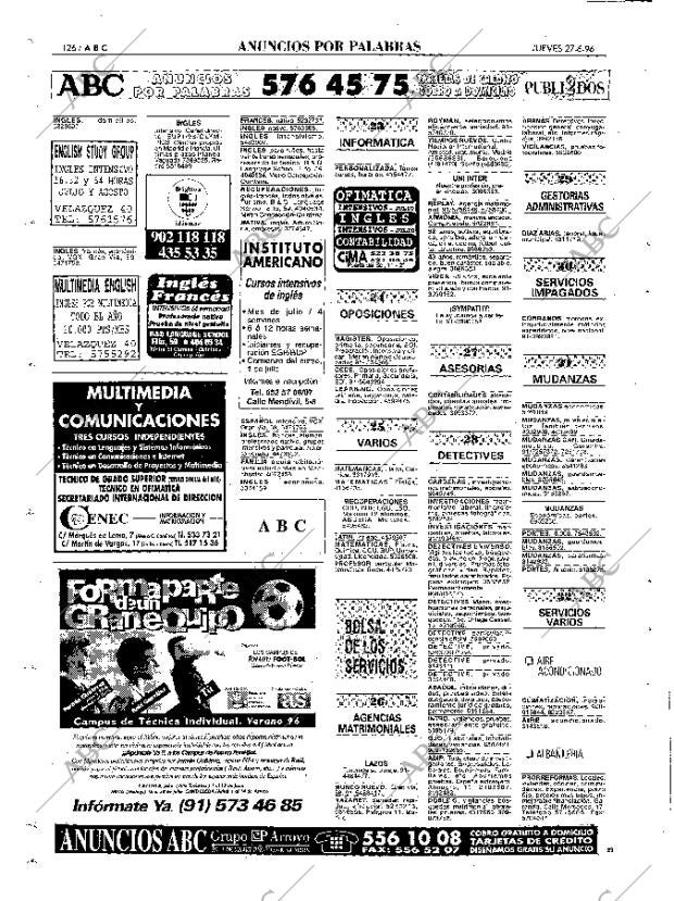 ABC MADRID 27-06-1996 página 126