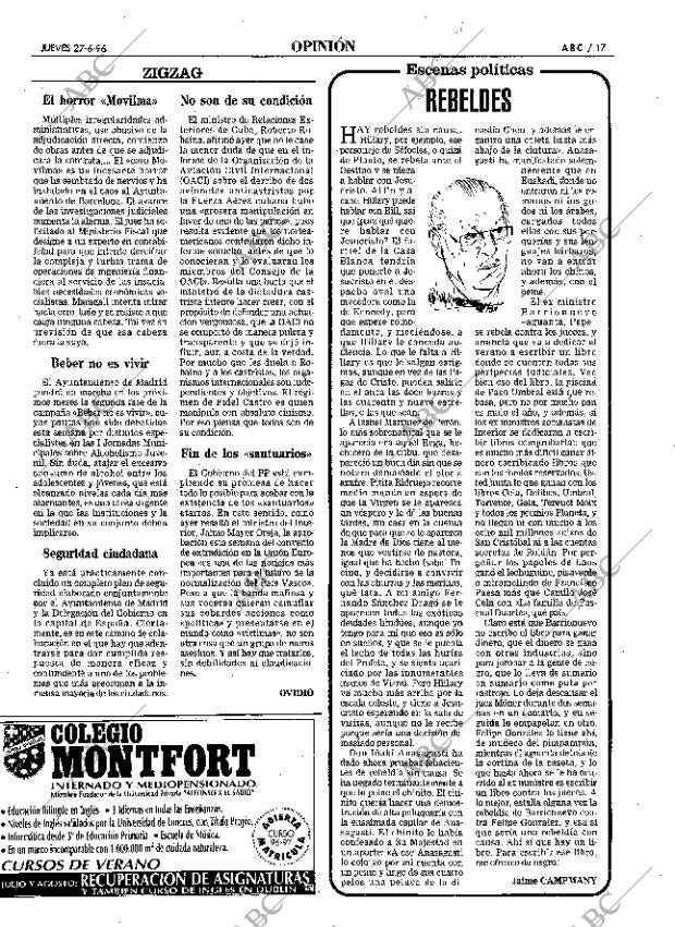ABC MADRID 27-06-1996 página 17
