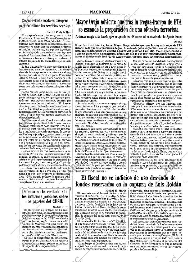 ABC MADRID 27-06-1996 página 22