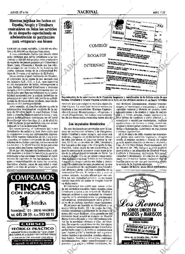 ABC MADRID 27-06-1996 página 25