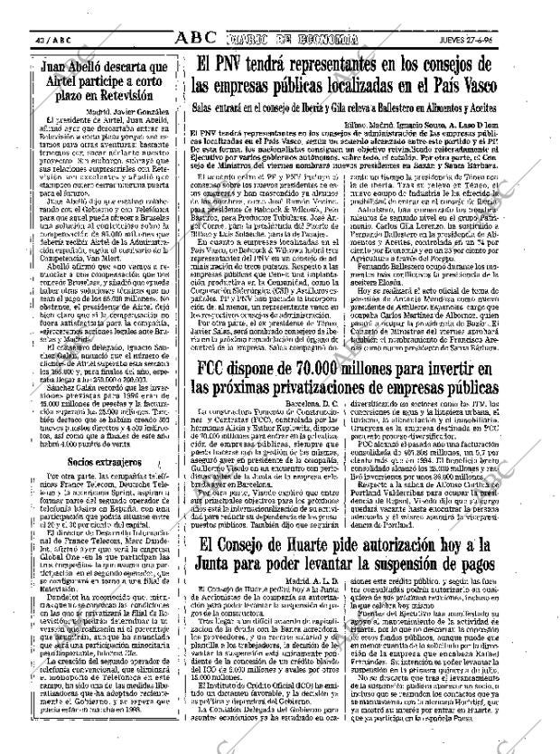 ABC MADRID 27-06-1996 página 40