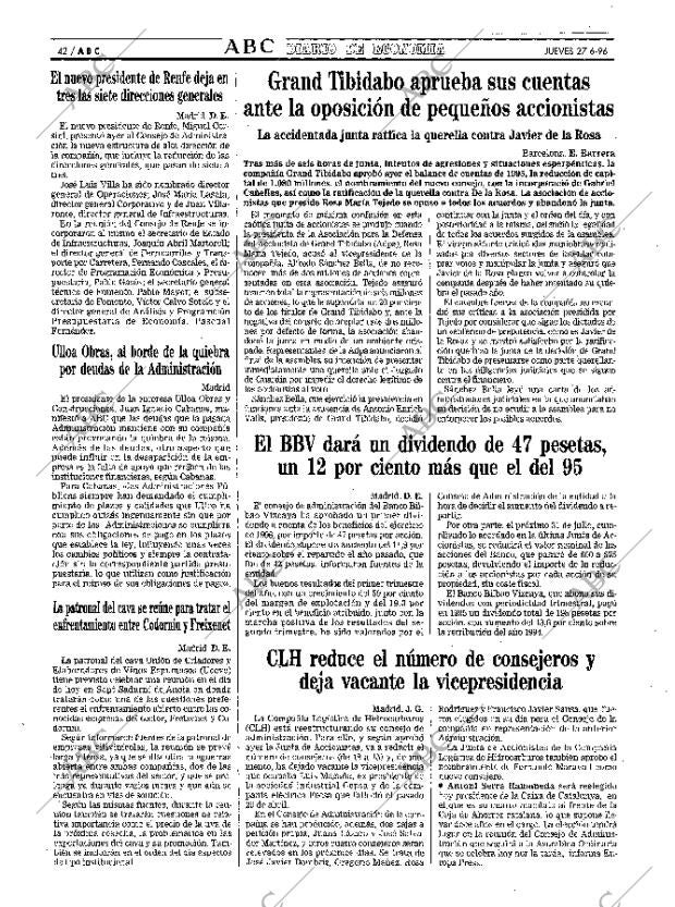 ABC MADRID 27-06-1996 página 42