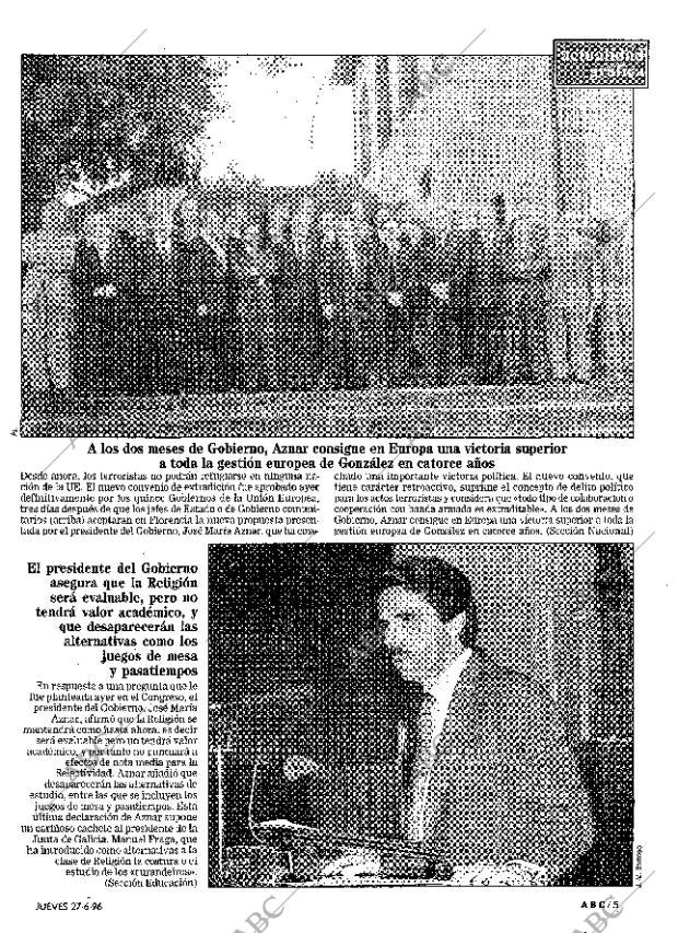 ABC MADRID 27-06-1996 página 5