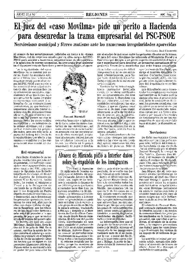 ABC MADRID 27-06-1996 página 65