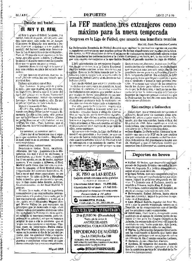 ABC MADRID 27-06-1996 página 86