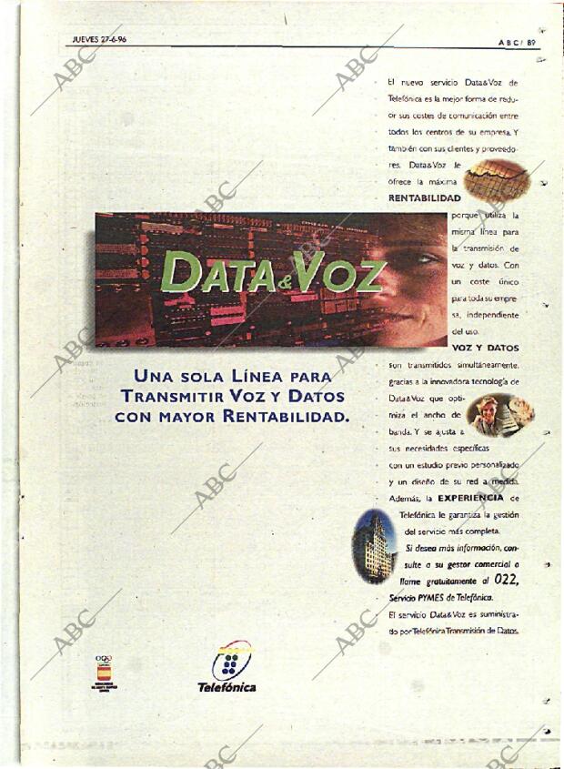 ABC MADRID 27-06-1996 página 89