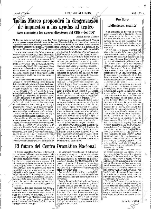 ABC MADRID 27-06-1996 página 93