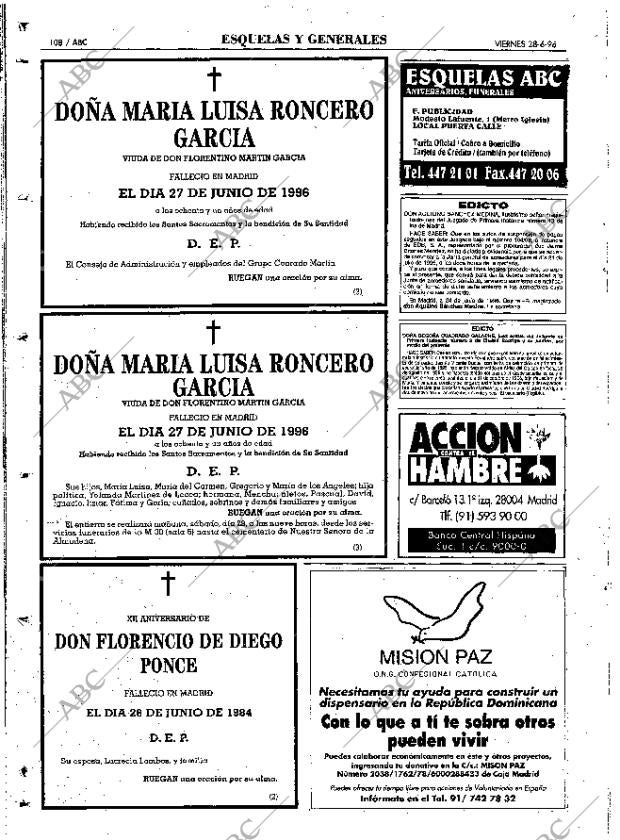 ABC MADRID 28-06-1996 página 108