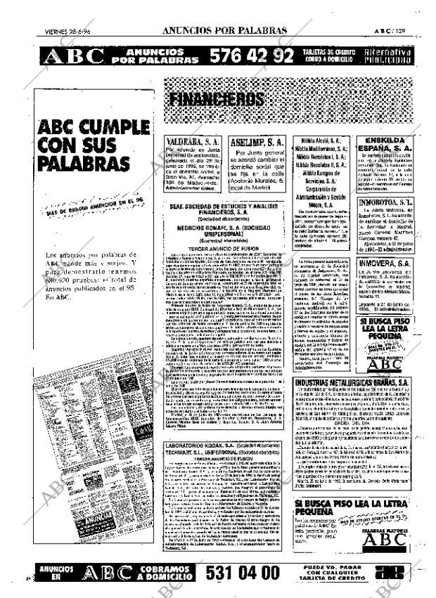 ABC MADRID 28-06-1996 página 129