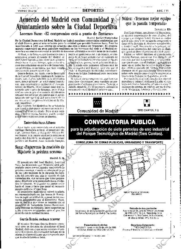 ABC MADRID 28-06-1996 página 91